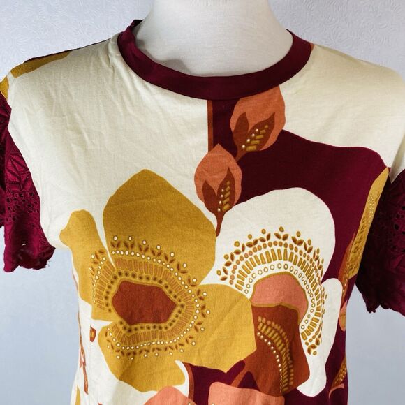 Anthropologie TINY sz XS Retro Floral Tee - Picture 5 of 11